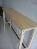 实木厨房切菜桌台宜家置物桌架双2层桌长桌子松木写字桌可定做