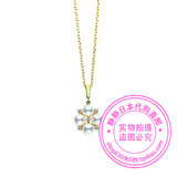 御木本 MIKIMOTO 专卖代购 花状设计珍珠吊坠项链 日本直邮