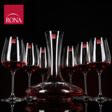 捷克RONA进口水晶波尔多大号红酒杯醒酒器高脚杯套装礼品酒具