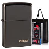 芝宝zippo打火机 黑冰 zippo标志 150ZL 礼盒套装
