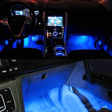 汽车改装车内饰LED蓝色氛围灯 脚底灯 点烟器插头气氛灯 装饰灯