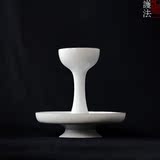 聖吉藏传佛教用品陶瓷护法杯密宗法器无光白釉护法杯薄胎佛具包邮