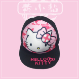 韩版外贸纯棉童帽hello kitty猫遮阳帽女童平沿棒球帽女孩鸭舌帽