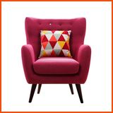 优梵艺术休闲单人沙发椅小型北欧个性美式老虎椅创意布艺沙发坐具