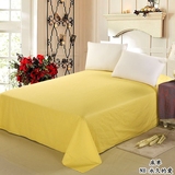 床单 双人纯棉单件 黄色条纹布料床上用品被单1.5m（5英尺）床