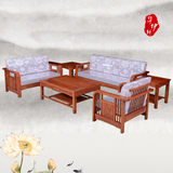 红木沙发简约现代中式花梨木中小户型全实木客厅布艺沙发组合家具