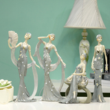 欧式装饰品摆件人物雕塑舞蹈女孩客厅桌面艺术品树脂彩绘工艺礼物
