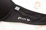 包邮韩国外贸原单秋PINK学生可爱纯棉少女薄款内衣文胸套装调整型