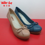 Walker Shop/奥卡索正品2015春季新款坡跟真皮单鞋女鞋61355W