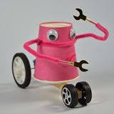 纸杯外星人 拉线机器人DIY科技小制作小发明环保手工创意创造模型