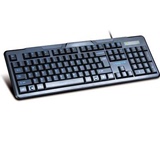 力拓JK-401II游戏防水台式机电脑笔记本有线键盘圆口PS/2 USB接口