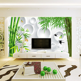 3d立体大型壁画田园风景 电视墙壁纸客厅墙纸 绿色护眼清新自然画
