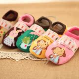 出口韩国外贸秋冬儿童地板袜宝宝卡通动物防滑船袜婴儿棉袜子