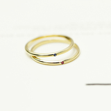 艾尚K金 韩国正品代购细款宝石纯14K黄金彩金女戒指 指环