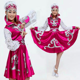 大摆裙蒙古袍蒙古族舞蹈演出服女新款套装少数民族舞服装576137