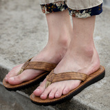 夏季韩版潮拖鞋男士防滑夹脚人字拖透气沙滩拖鞋皮拖鞋夹趾沙滩鞋