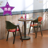 欧式 西餐厅桌椅  咖啡厅餐桌 A字仿木椅 甜品店奶茶店茶餐厅组合