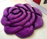 欧式加密3D圆形立体玫瑰花地毯客厅卧室床边前玄关婚庆地毯