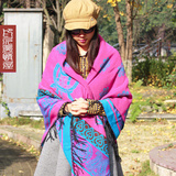 包邮2015新款披肩 丝巾 长款 春秋旅行尼泊尔民族风披肩 大围巾