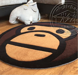 可爱卡通地垫日本潮牌地毯圆形 卧室床头客厅地毯 摇篮椅电脑椅垫