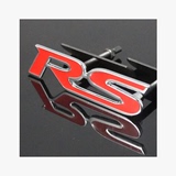 RS汽车金属立体中网车标志 RS后贴标 尾标改装 进气口栅格中网标