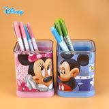 迪士尼米妮米奇塑料笔筒 时尚创意多功能儿童圆形笔筒收纳文具
