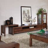 北美高端 黑胡桃实木电视柜 现代中式 高档实木 客厅 家具 可定制
