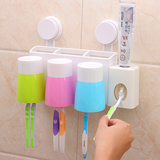 创意牙刷架套装卫生间刷牙洗脸三口之家牙具套装吸盘壁挂置物架