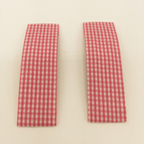 韩版精品方格长方形布艺BB夹刘海夹发夹发饰边夹一个