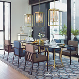 1116中西混搭奢华艺术装饰新中式家具灯具餐具瓷器 软装设计素材