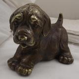 纯铜可爱小狗崽摆件 二手西洋收藏品旧货古董老铜器欧美国洋货