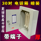 电话箱 电话分线箱铁盒带锁室内壁挂式带端子 暗装 XFQ-30对 加厚
