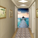 无缝大型3d壁画壁纸拓展空间 玄关过道走廊背景墙地中海风景墙纸