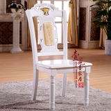 烤漆白亮光餐椅实木餐椅白色餐椅餐桌配套椅橡木餐椅真皮餐椅椅子