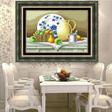 正品品居精准印花十字绣H418静物油画最新款餐厅水果系列小幅画