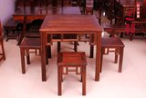 中式红木家具 大红酸枝小方桌 实木小餐桌 麻将棋牌桌椅 休闲茶桌