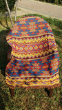 外贸原单 美式印第安民族风纯棉流苏线毯 粗织盖毯沙发毯子