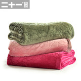 二十一家纺 法兰绒毛毯加厚冬季保暖床单单人毯子绒毯 珊瑚绒毯