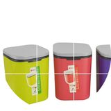 振兴按压式小号方形桌面垃圾桶车载创意迷你办公室塑料有盖收纳桶