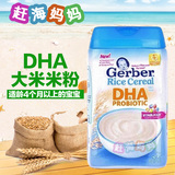 美国进口Gerber嘉宝1段DHA 益生菌大米米粉 婴儿宝宝辅食米糊一段