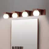 皇尔 中式镜前灯 简约浴室实木壁灯 卫生间洗手间梳妆台镜前灯具
