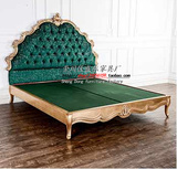 美式实木高箱床 法式实木雕刻公主床婚床 欧式现代实木双人床定制