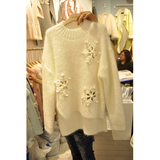 韩国东大门代购2015新款冬装针织毛衣女套头长袖加厚上衣打底