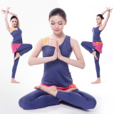 沙洛尔新款服瑜伽套装夏性感健身服女三件套背心运动胸垫包邮