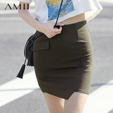 #Amii[极简主义] 春夏新百搭几何结构修身包臀半身裙