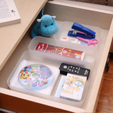 日本进口塑料收纳盒格透明分隔抽屉盒办公桌收纳盒子厨房整理盒隔