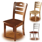 特价全实木椅子中式象牙白靠背餐椅酒店饭店家用橡木凳子欧式包邮