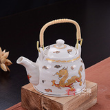 景德镇陶瓷器大容量提梁壶 特大号水壶 凉茶壶 复古怀旧老式茶壶