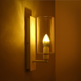 现代简约创意北欧楼道走廊楼梯间客厅墙灯后现代玻璃灯罩蜡烛壁灯