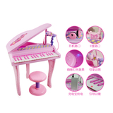 充电3-8岁琴儿童电子琴带麦克风宝宝电子琴台式女孩小钢琴玩具可